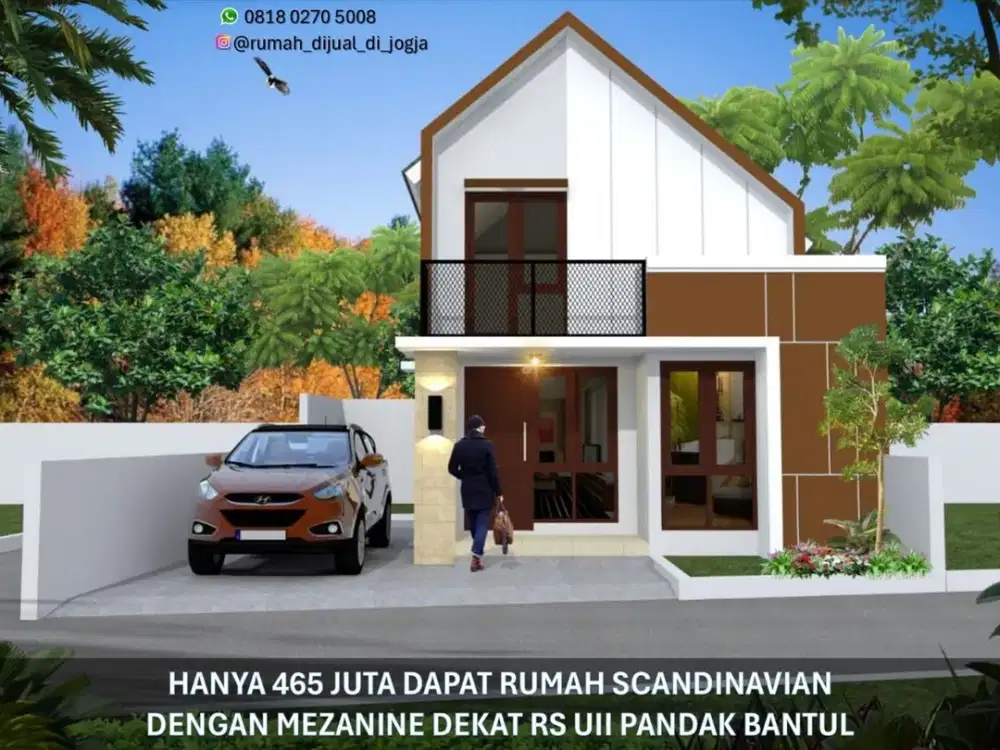 Dijual Rumah Scandinavian Mezanine dekat RS UII Pandak Bantul Jogja Proses Bangun