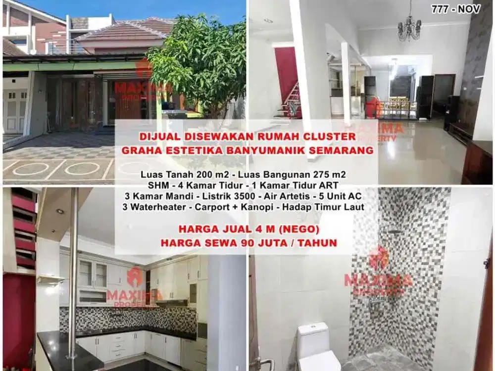 di jual atau disewakan rumah bagus di graha estetika dekat undip tembalang