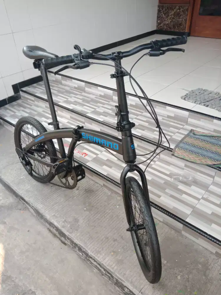 Sepeda Lipat BASIC MORISON DOUBLE CAKRAM 7 SPEED  CUSTOM BAGUS UK. 20