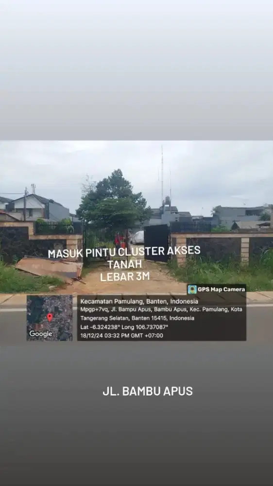 Di jual tanah di bambu apus