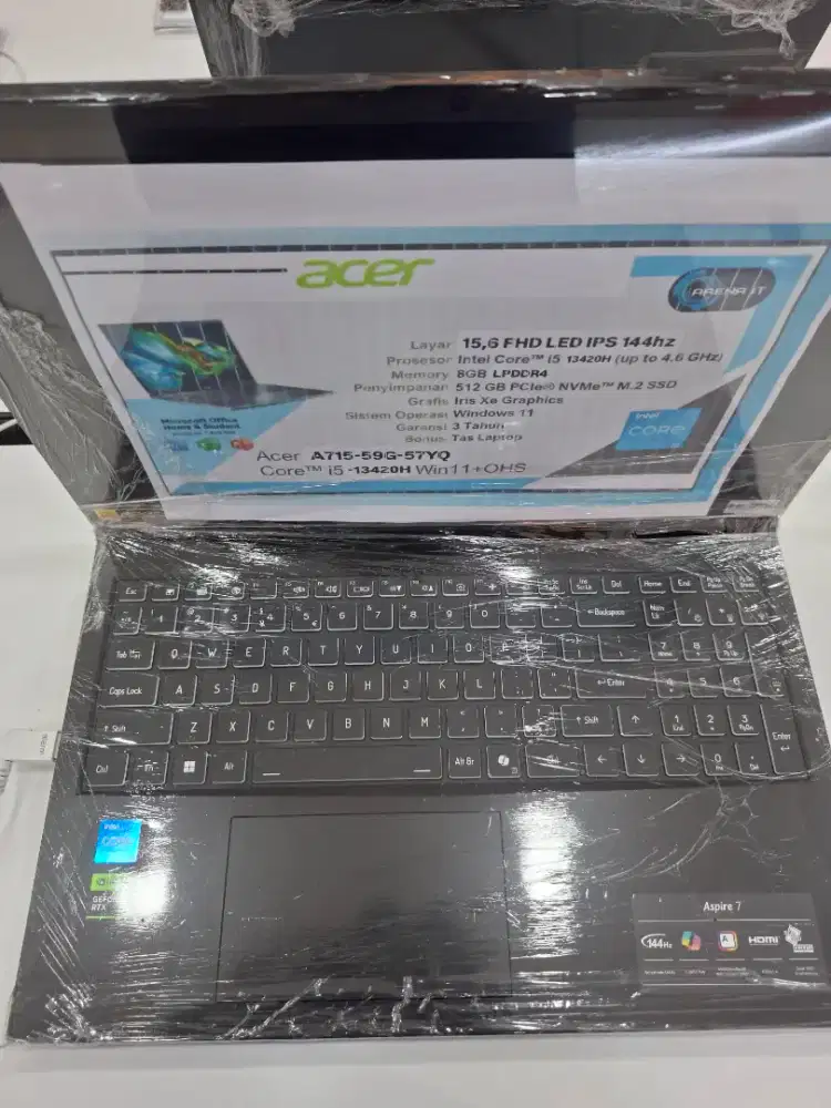 Promo Natal Acer Aspire 7 Pro 8/512GB RTX3050 Bergaransi Resmi