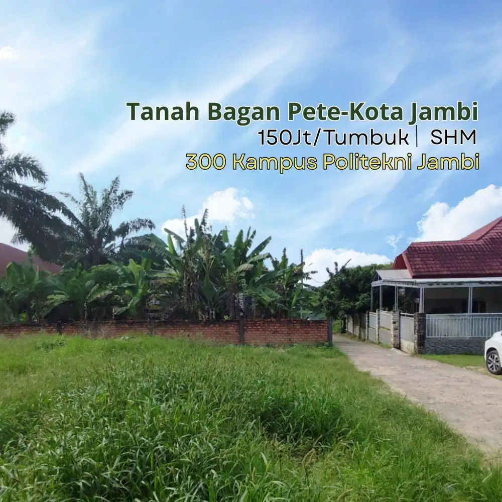 Dijual Tanah Kota Jambi, 5 Menit RS Abdul Manap SHM