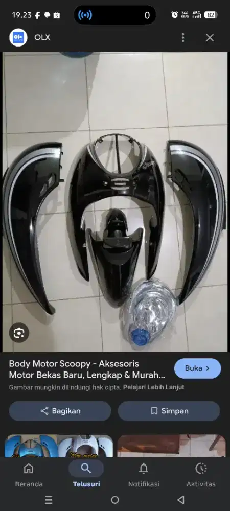 body depan scoopy 2006 hitam putih