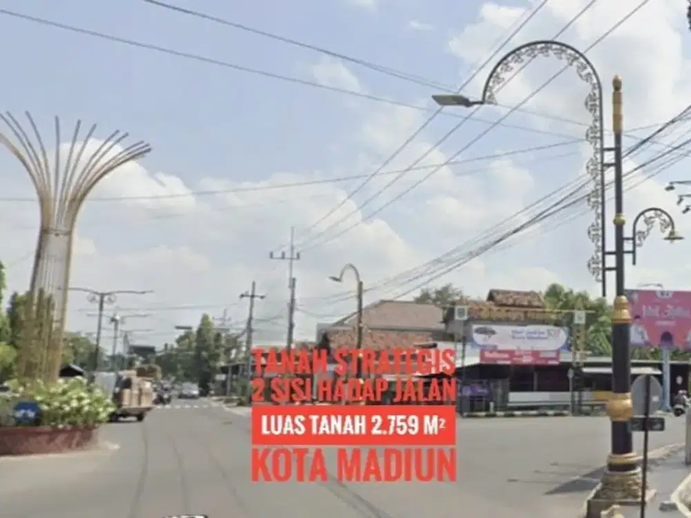 [H] Tanah Pekarangan LD 107 mtr, Per3an Ringroad-Urip Sumoharjo KOTA MADIUN, Berkelass