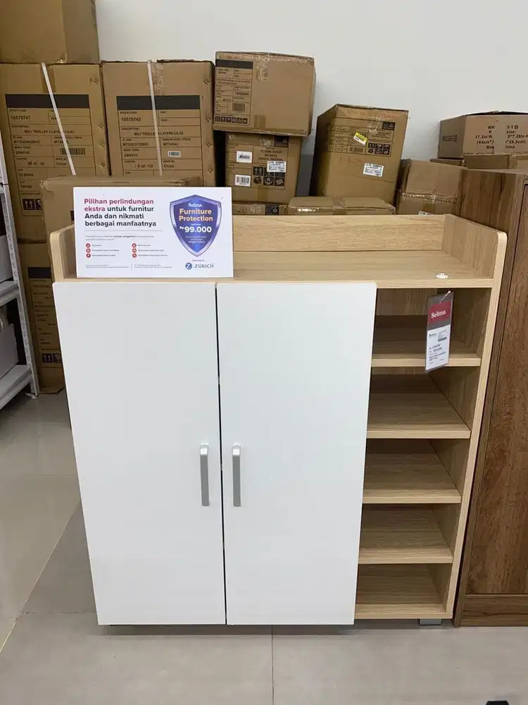 Delon Shoe Cabinet Light Teak