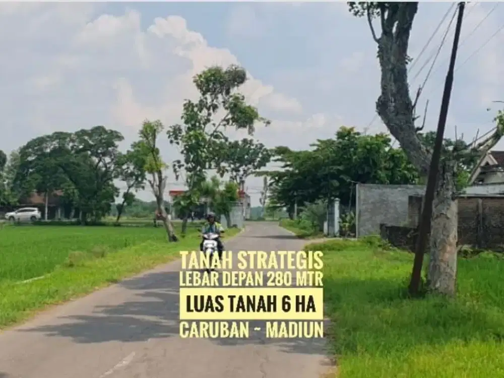 [W] Tanah Ciamiq LD 280 mtr, dekat Jalan Raya Propinsi, CARUBAN Madiun