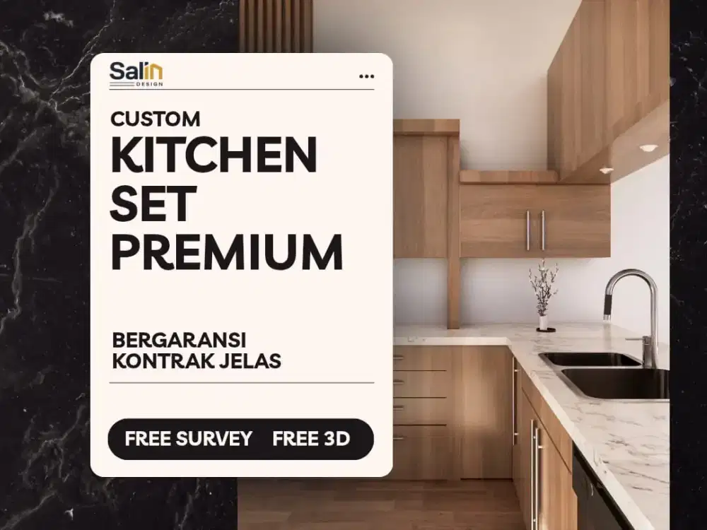 Kitchen Set Custom Bandung – Free Desain 3D & Survey