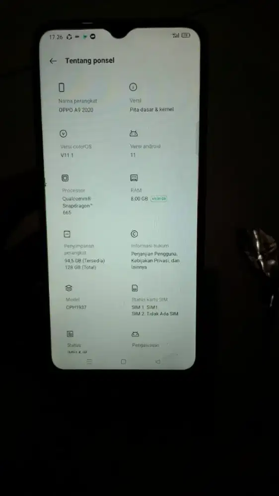 Oppo a9 2020 ram 8/128