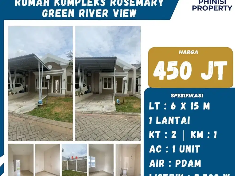 Rumah Murah Cluster Rosemary Green River View Tanjung Bunga