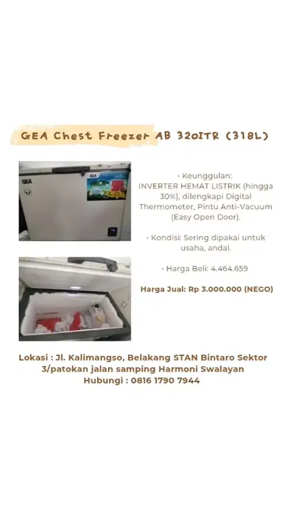 GEA Chest Freezer AB 320ITR (318L)