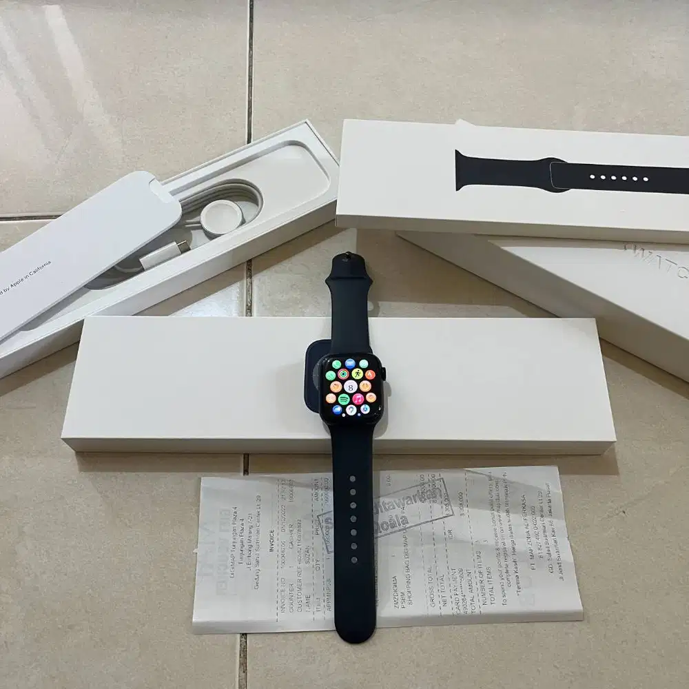 Apple Watch iWatch Series 8 GPS DIGIMAP 41mm - Midnight Blue