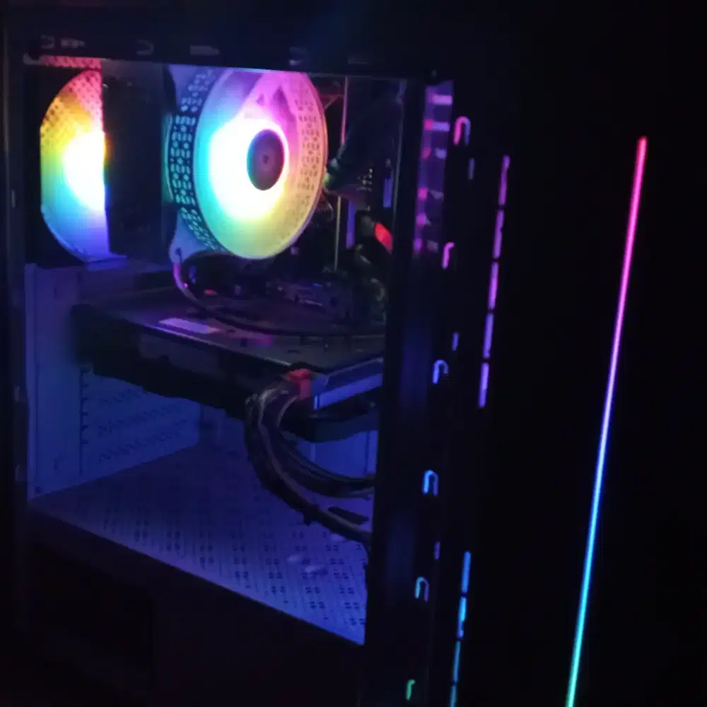 PC GAMING FULL SET UP VGA RX580 8GB (rgb free speaker & kabel)