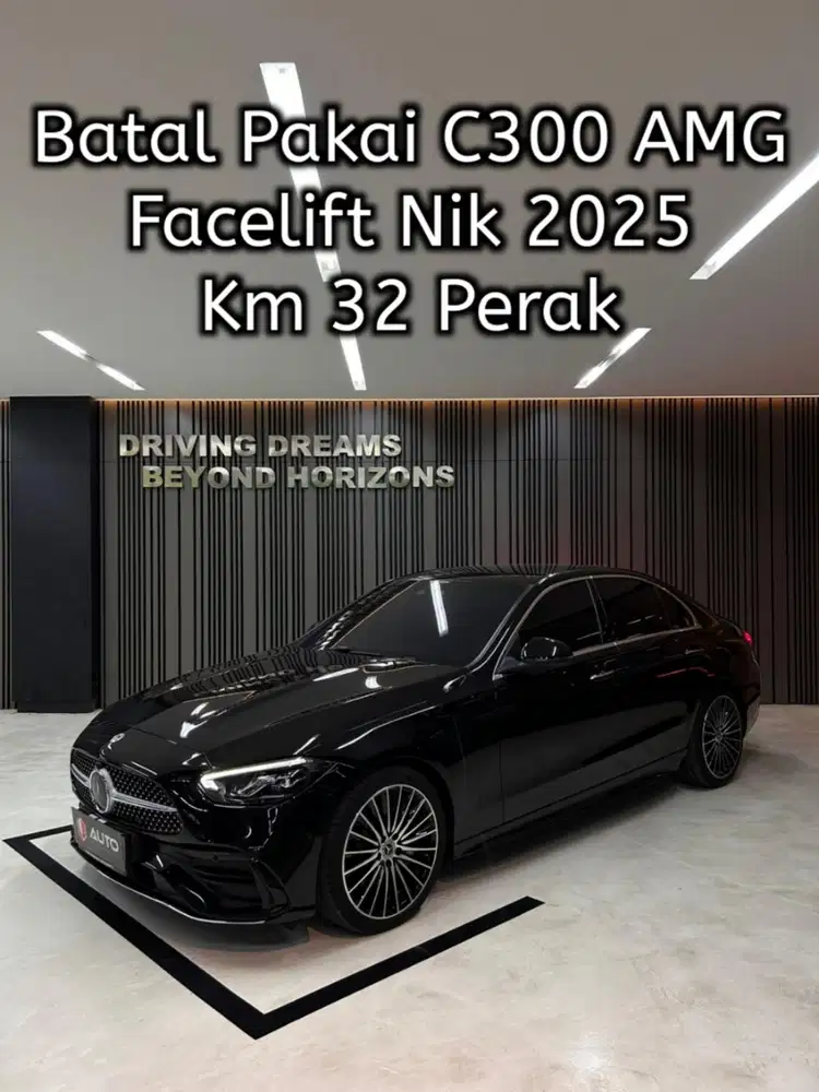 Mercedes Benz C300 AMG Facelift 2025 Mercy Km32perak Hitam B1650NAE