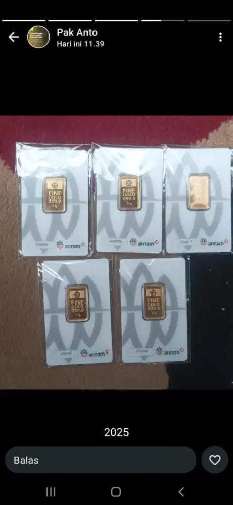 Terima mas tanpa surat