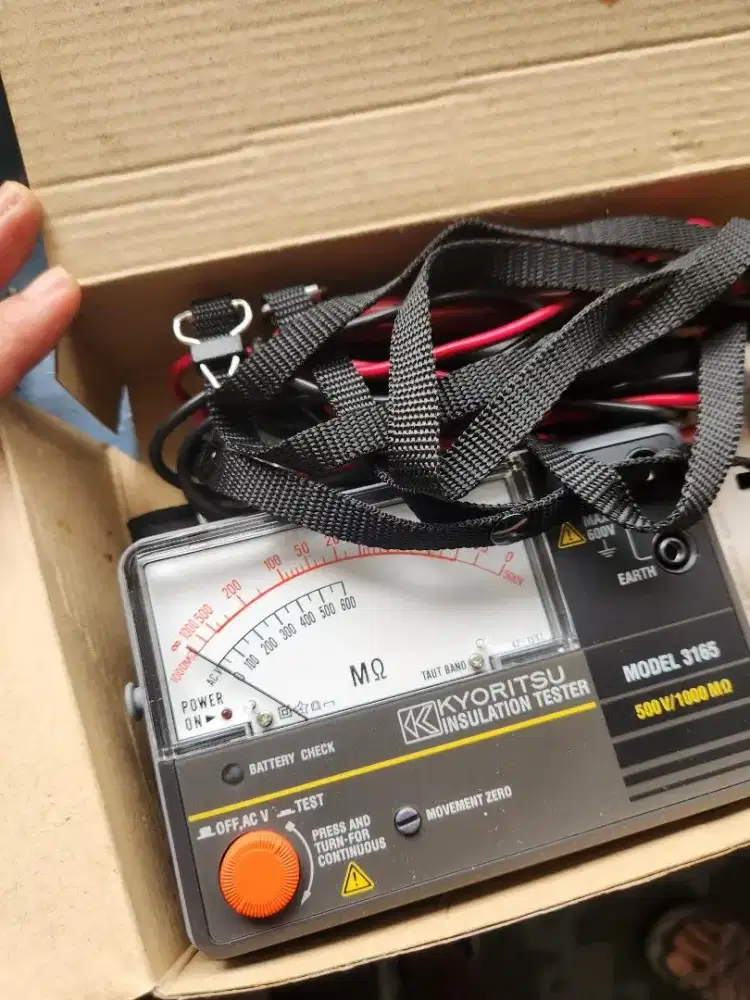 Kyoritsu 3165 insulation tester analog alat uji isolasi listrik