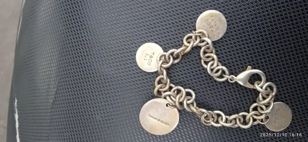 gelang Tiffany &Co NY notes Asli 925 Sterling Silver