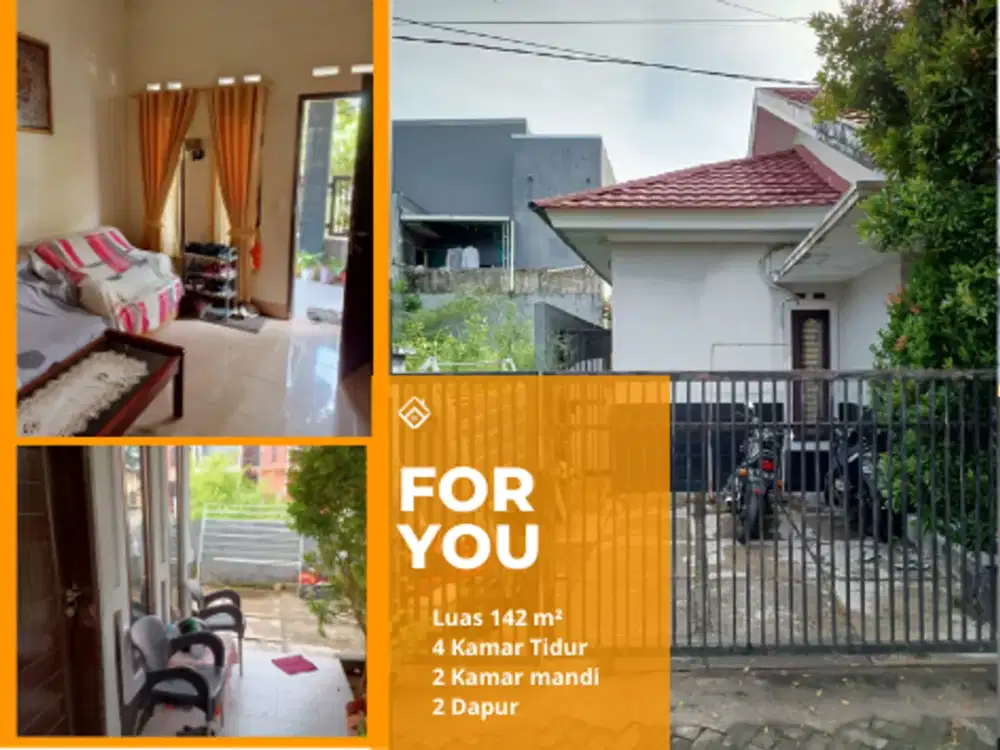 INI BARU RUMAH! 4 KT ASLI + 2 DAPUR! SHM MERANTI, LT 142M² SIAP HUNI