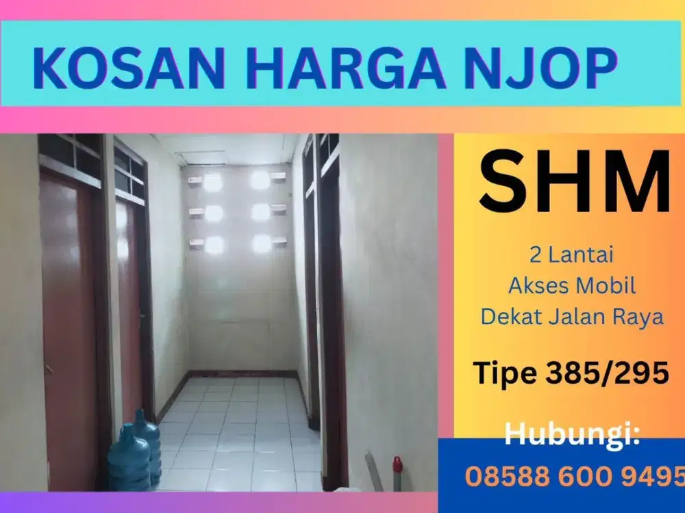 OBRAL, Harga NJOP, TERMURAH, Jual Kosan di Matraman jakarta Timur, SHM, Akses Mobil, Nego