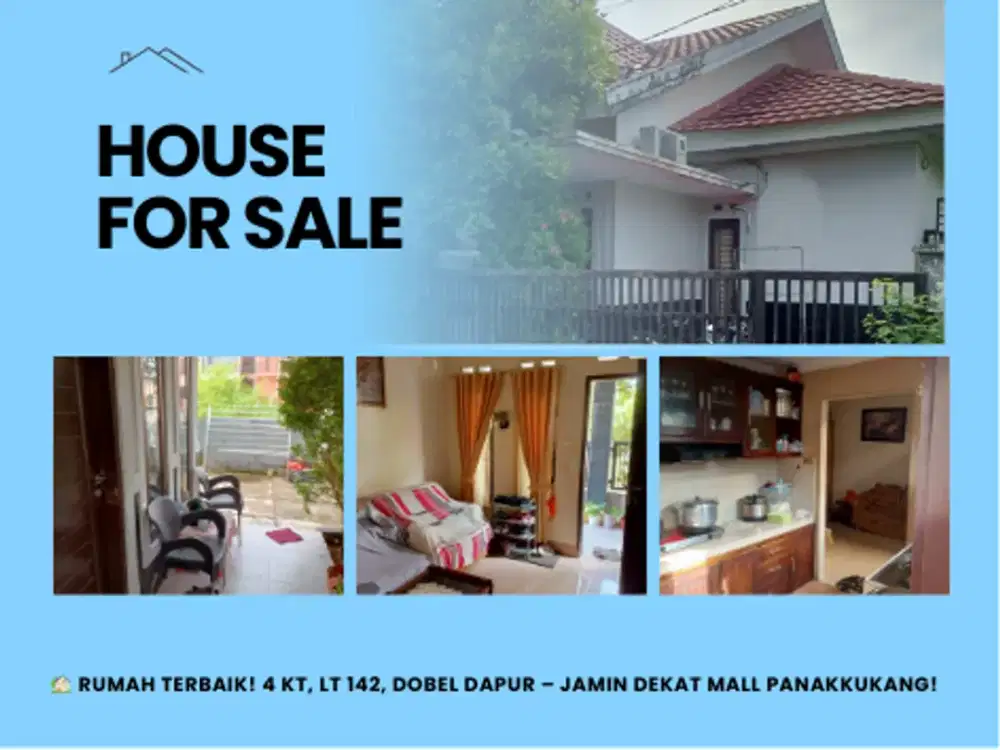 MENCARI RUMAH DI ATAS LT 140M² DENGAN 4 KT? HANYA ADA DI SINI! (1.2 M)