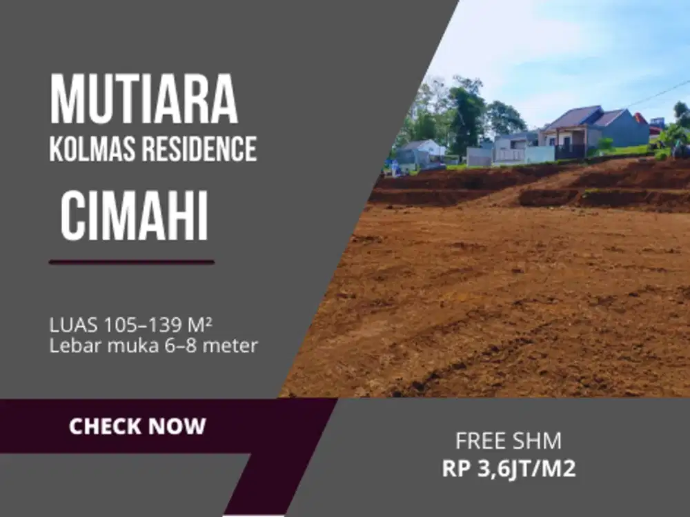 Strategis Dekat Fasilitas Militer! Kavling Kolmas: Jaminan Lingkungan Aman & Tertib 24 Jam