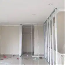 Pasang Sekat Kantor Pakai Kusen Aluminium Alumunium - GRC Gypsum - WPC