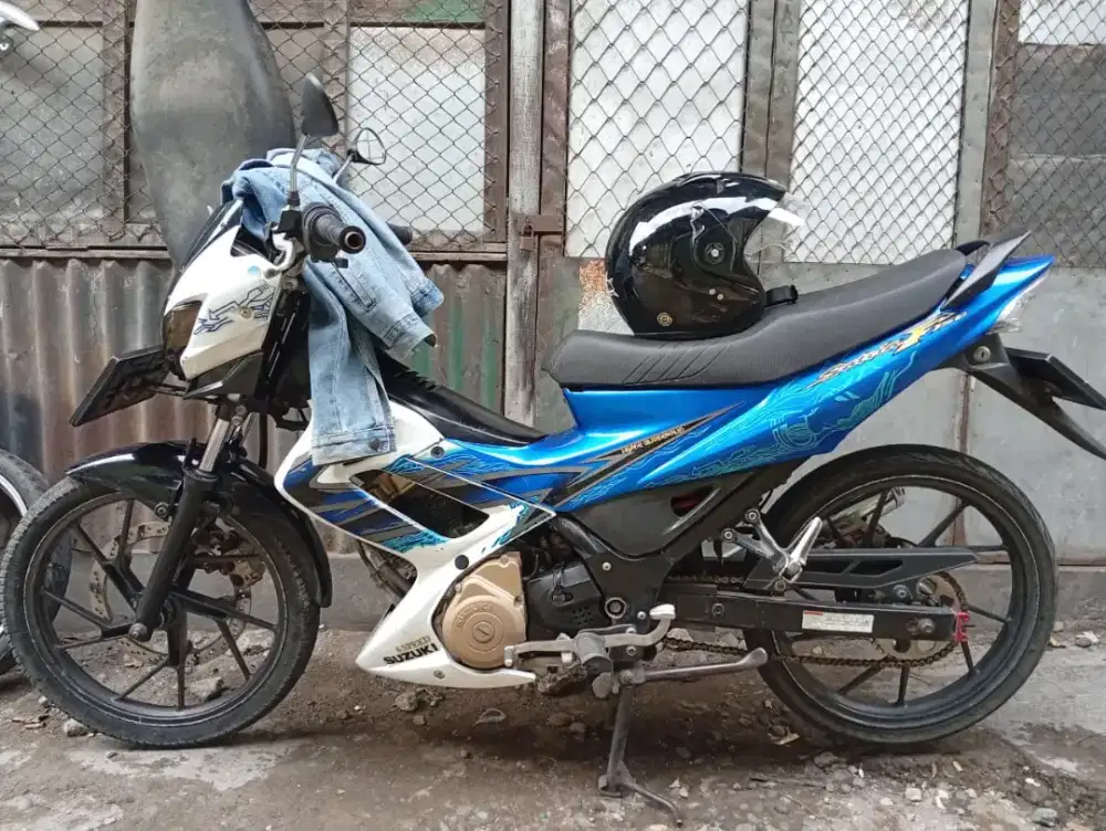 SATRIA FU 2012 BIRU PUTIH NOPOL S MOJOKERTO BPKB STNK FAKTUR READY