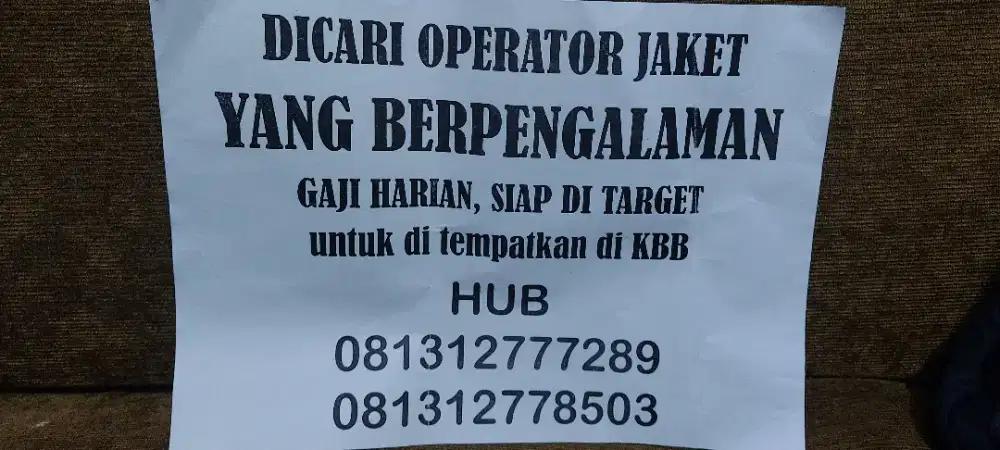 Loker operator jahit