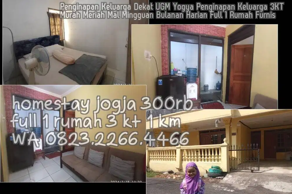 Homestay Concat Yogyakarta Rumahan Murah 3KT  Mingguan Bulanan Harian