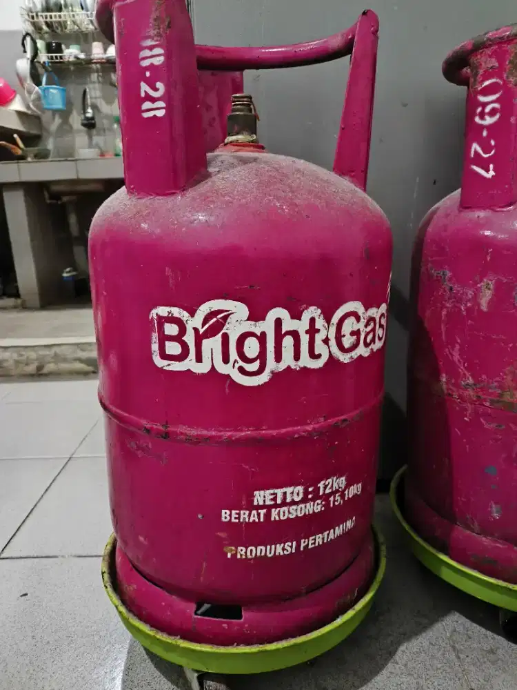 Jual tabung gas Bright 12 kg pink kosong.