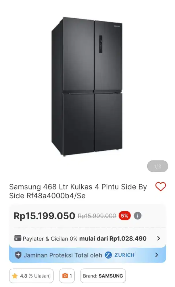 Kulkas samsung 4 pintu kualitas terbaik