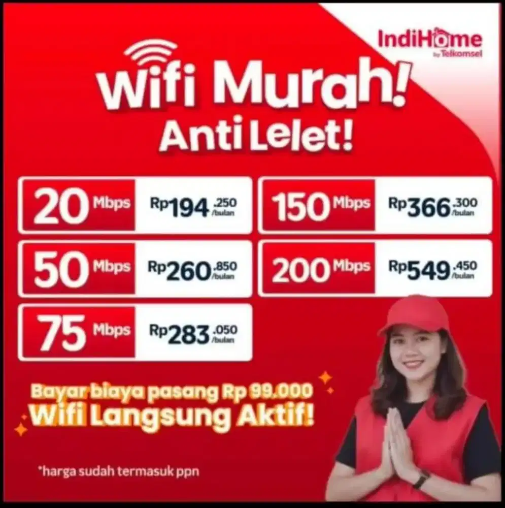 Melayani pasang baru wifi indihome
