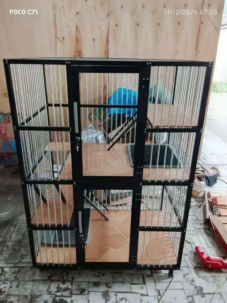 kandang kucing aluminium