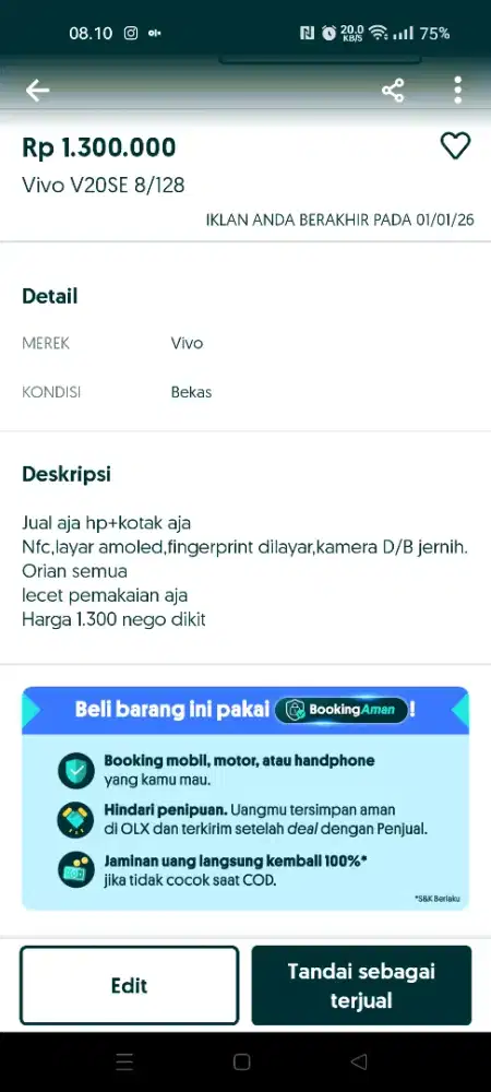VIVO V20SE 8/128 NFC