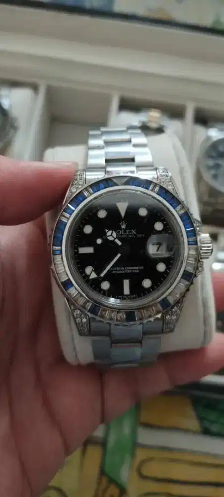 Rolex perpetual date GMT master ii automatic in blue sapphire