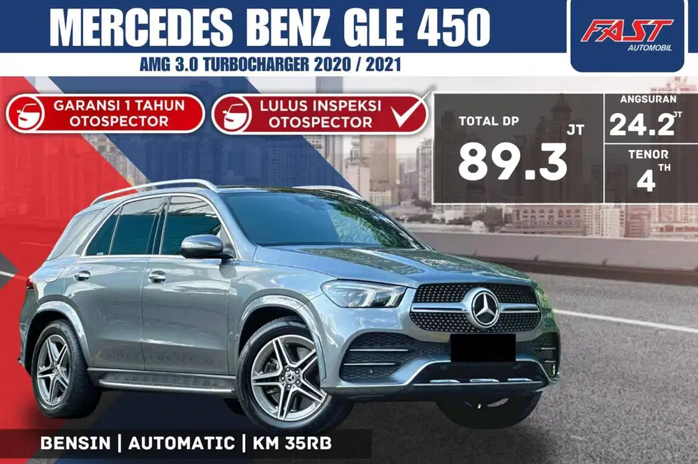 MERCEDES BENZ GLE 450 AMG 2021 / 2020 LOW KM.35RB & PAJAK PANJANG