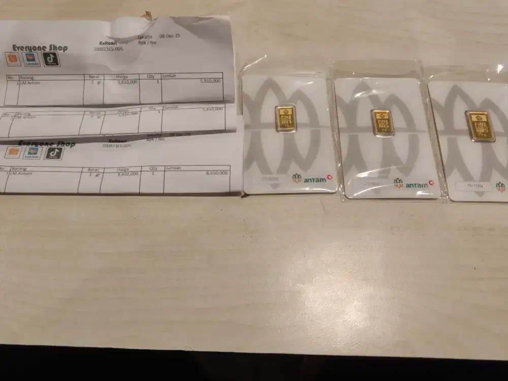 EMAS LOGAM MULIA ANTAM 2 GRAM & 3 GRAM 2025 ASLI CERTIEYE