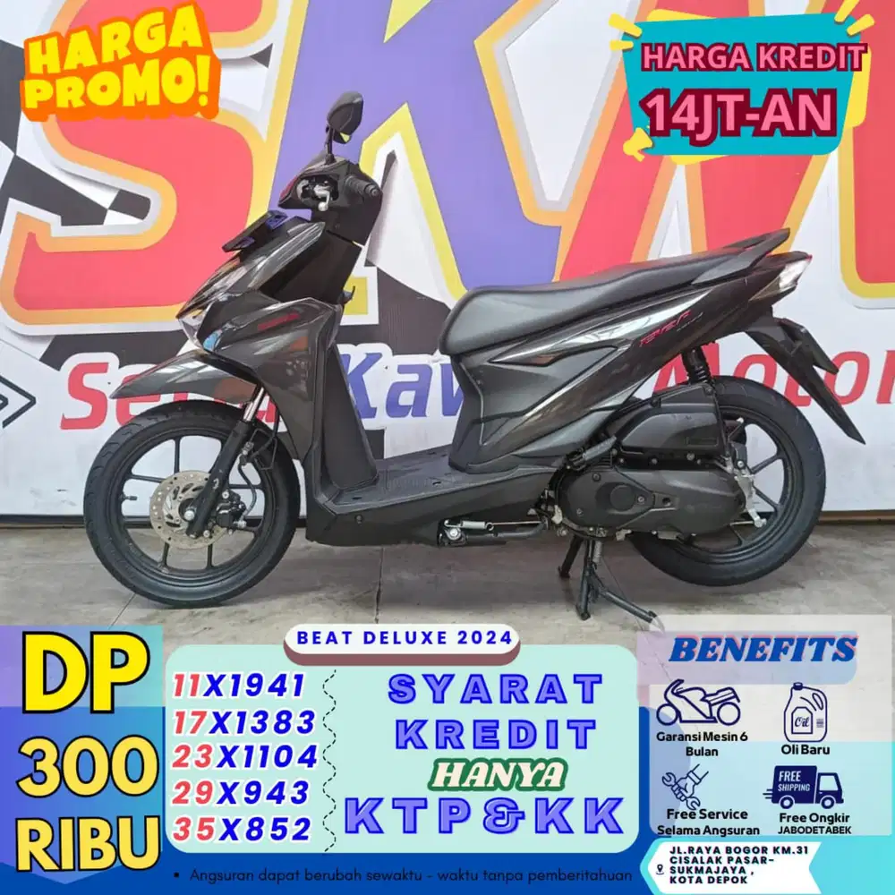 ( potongan tenor 2bulan beat tahun 2024 DP:300 cash