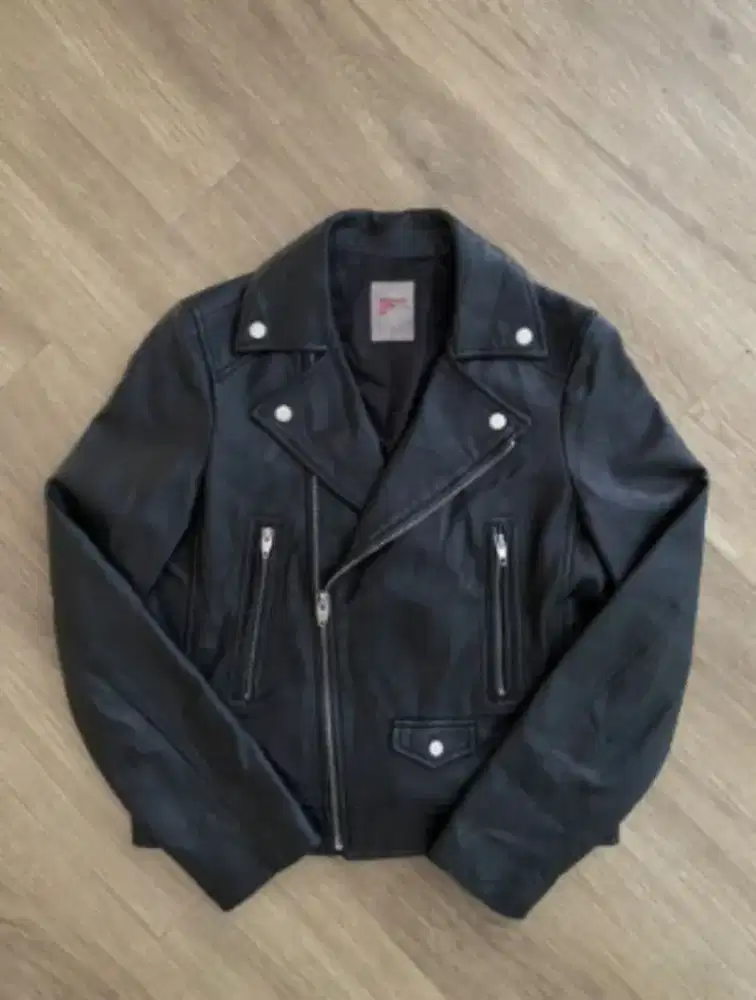Jaket Kulit / Leather Jacket Genuine Leather Ramones