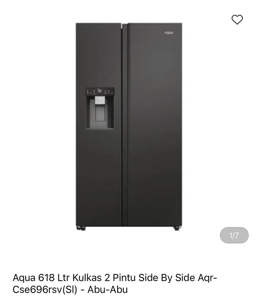 AQUA kulkas 2 pintu side by side bisa cicilan syarat ktp