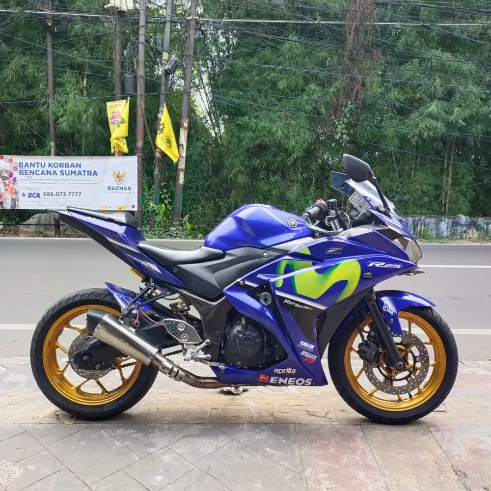 Yamaha R25 Movistar 2015 Lengkap Bagus Mesin Aluss