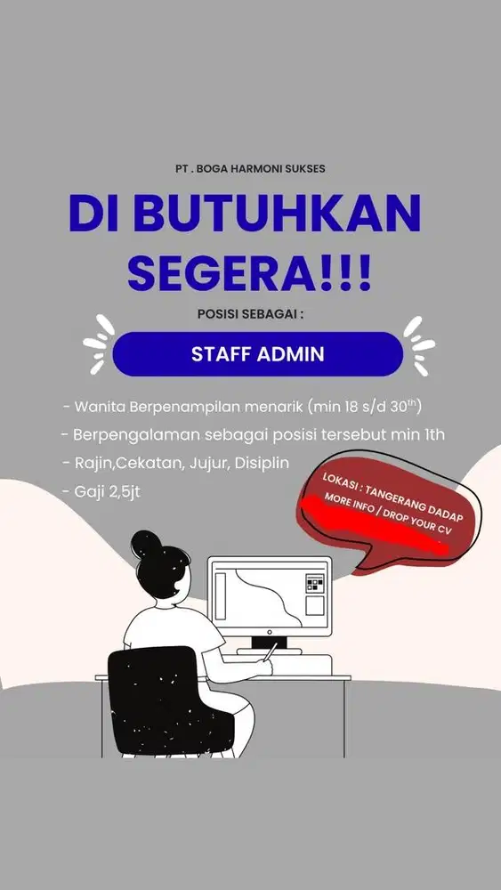 LOWONGAN KERJA ADMIN MARKETPLACE