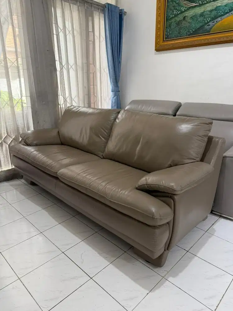 Sofa 3 Seater Informa Ferrara Leather Genuine ( Kulit Asli )