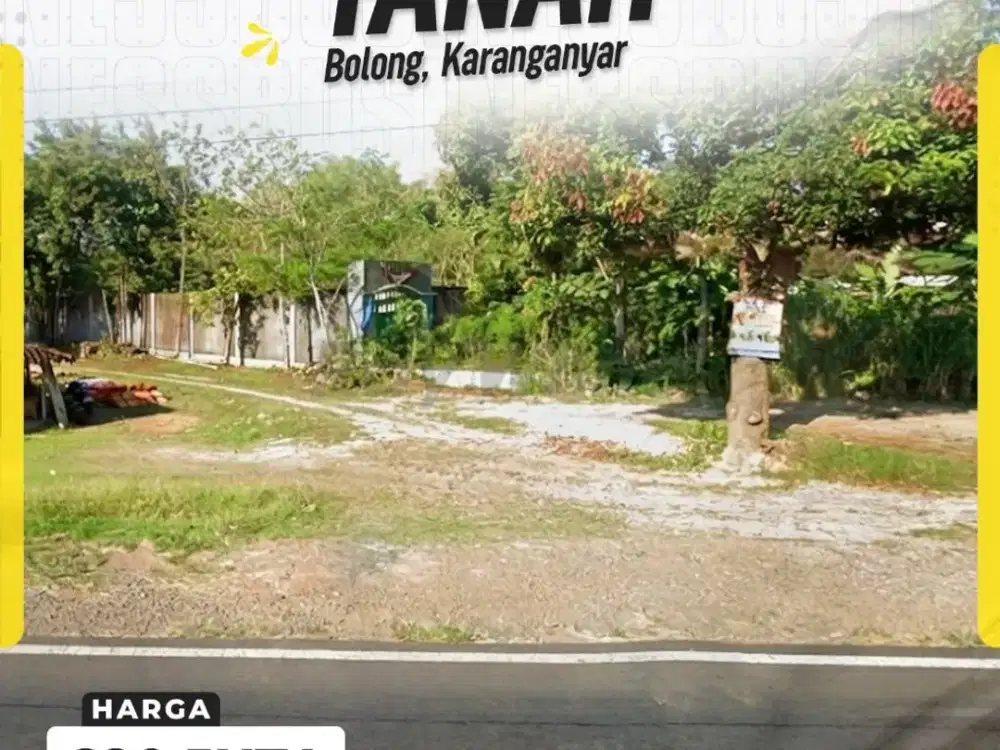 Tanah Luas Murah Ada Bangunan di Bolong Colomadu Karanganyar