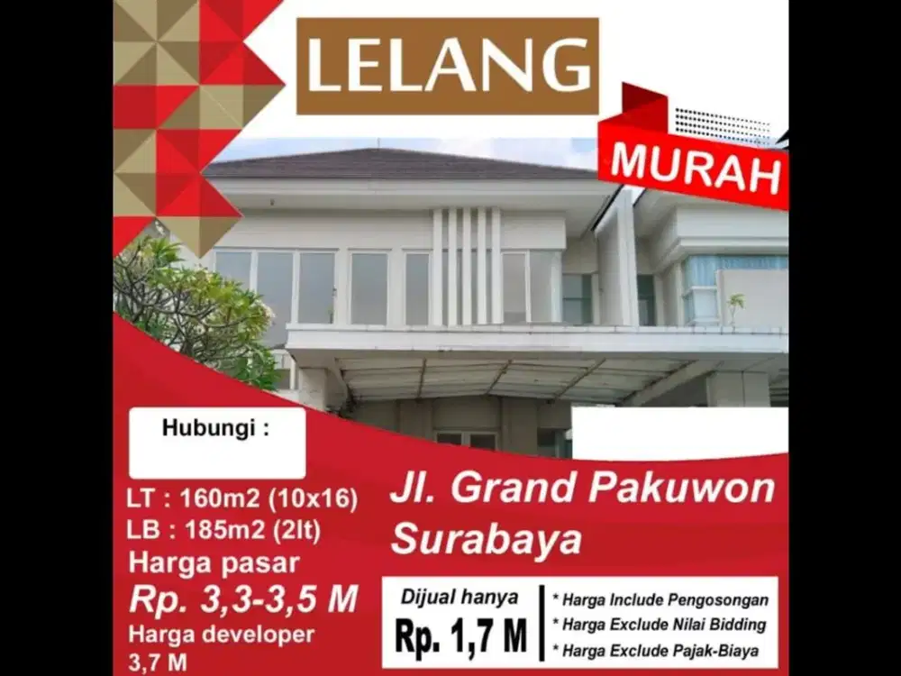 Dijual RUMAH MINIMALIS DI GRAND PAKUWON, Surabaya