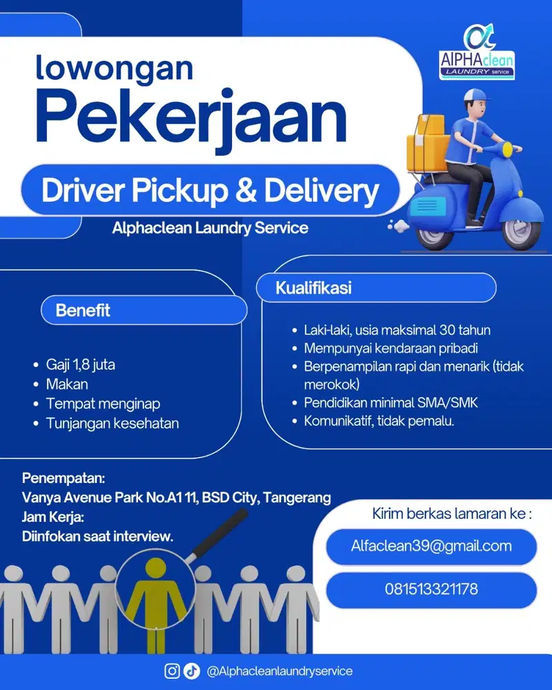 Lowongan Pick Up dan Dilevery