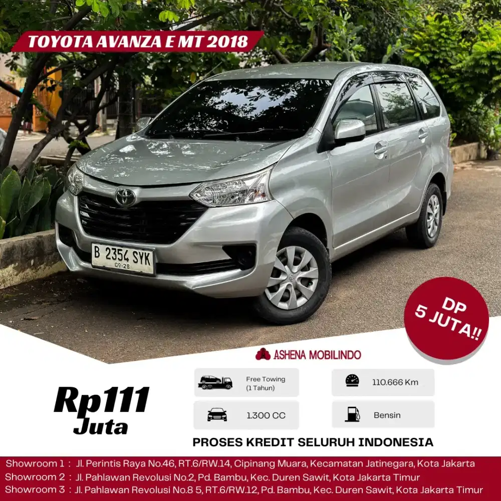 Avanza E MT 2018 Silver DP 5jt Cash Atau Kredit Terbaik SeOLX!