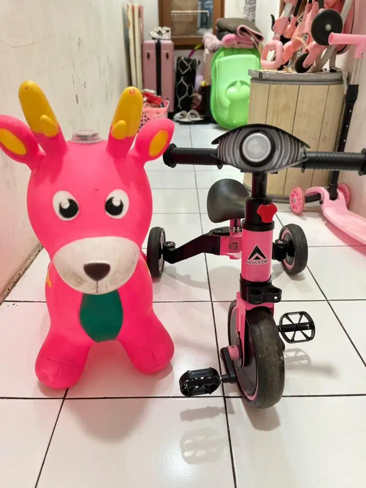 Sepeda roda 3 anak free Mainan kuda