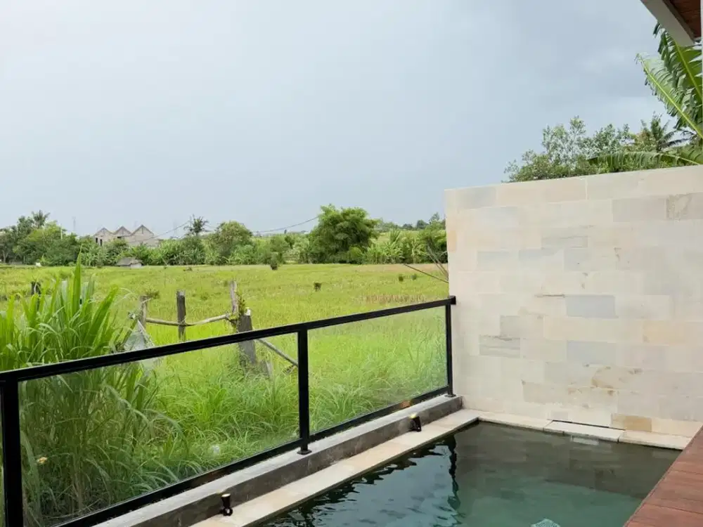 Langka!!! Sale VILLA Rice Field view,  Satu - satunya tanah di daerah ini yang zona kuning dengan view sawah dan gunung abadi sawahnya green zone LSD