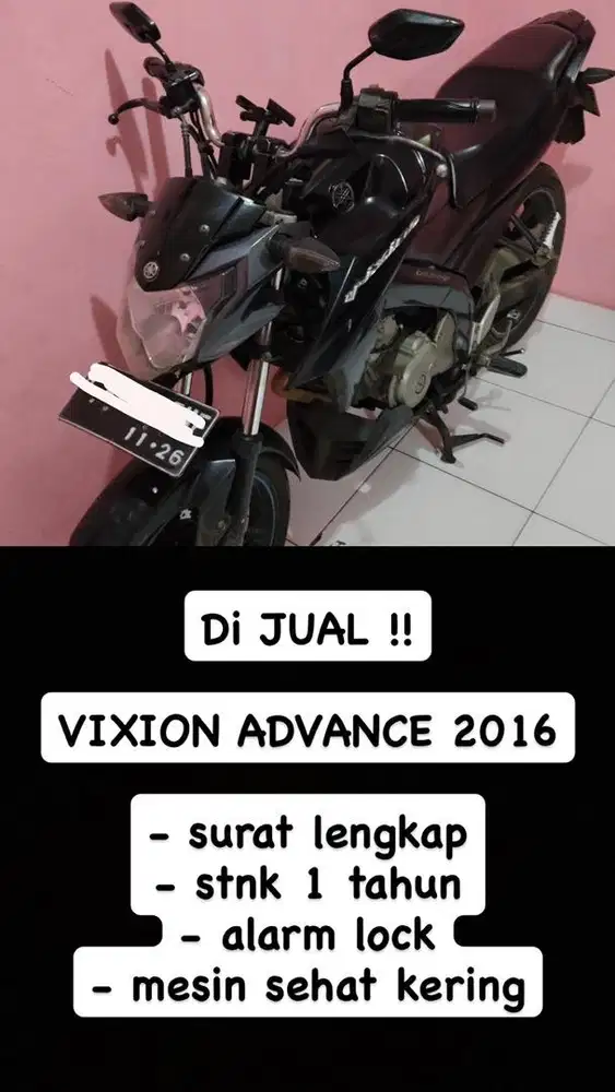 Dijual vixion advance 2016