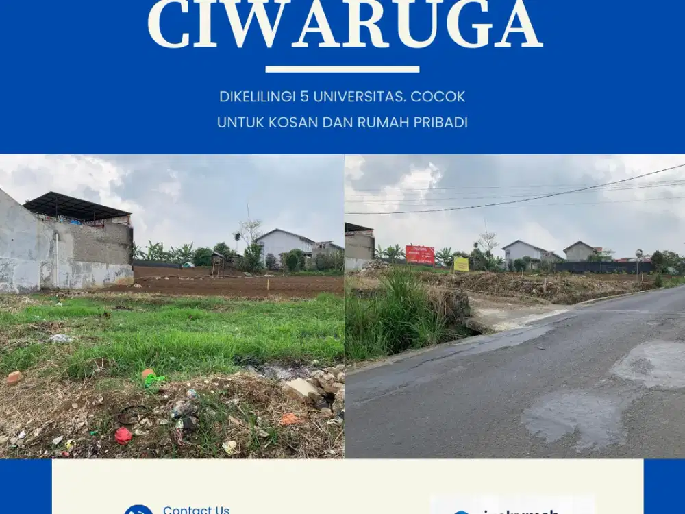 Luas 168 m2, Jual kapling ciwaruga, surat SHM.